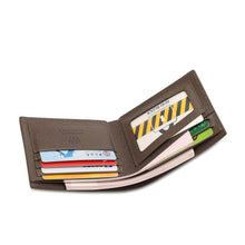 Load image into Gallery viewer, Men's Genuine Leather RFID Blocking Bi Fold Wallet - NW 001