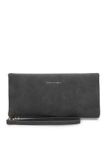 Load image into Gallery viewer, Women&#39;s Zipper Leather Long Wallet / Purse With Detachable Wrist Strap And Coin Compartment - KP 020