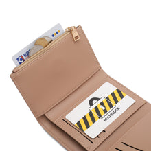Load image into Gallery viewer, Women&#39;s RFID Magnet Tri Fold Leather Short Wallet / Purse With Coin Compartment - KP 005