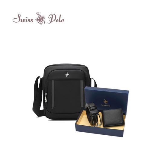 Men's Gift Set - Sling Bag + Genuine Leather Wallet + Belt - SGS 563-3