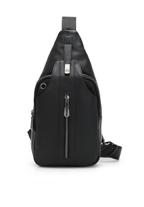 Men's Leather Chest Bag / Sling Bag / Crossbody Bag - VVU 10014