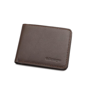 Men's Genuine Leather RFID Bi-Fold Wallet - VWW 124