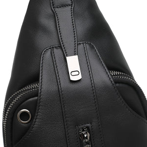 Men's Leather Chest Bag / Sling Bag / Crossbody Bag - VVU 10014