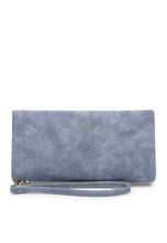 Load image into Gallery viewer, Women&#39;s Zipper Leather Long Wallet / Purse With Detachable Wrist Strap And Coin Compartment - KP 020