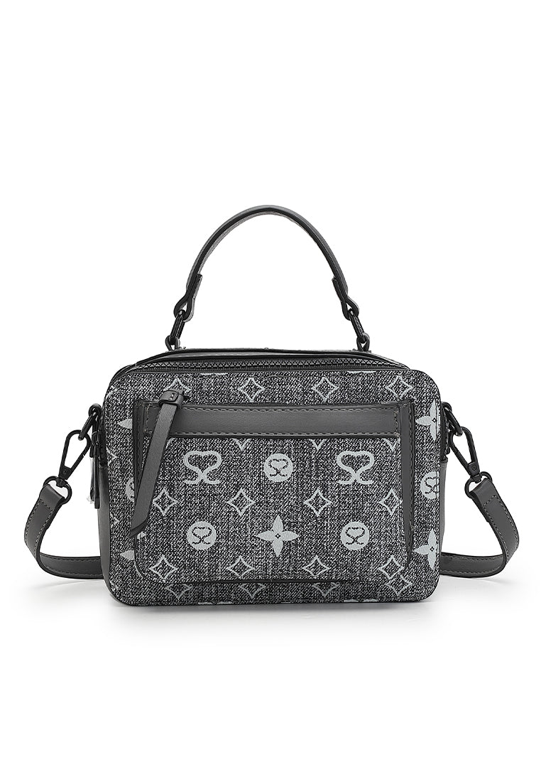 Women's Monogram Top Handle Bag / Sling Bag / Crossbody Bag - SCW 7370