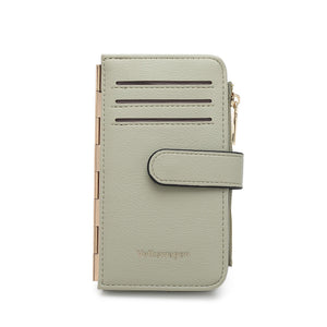Women's Leather Card Holder With Coin Compartment - KP 023