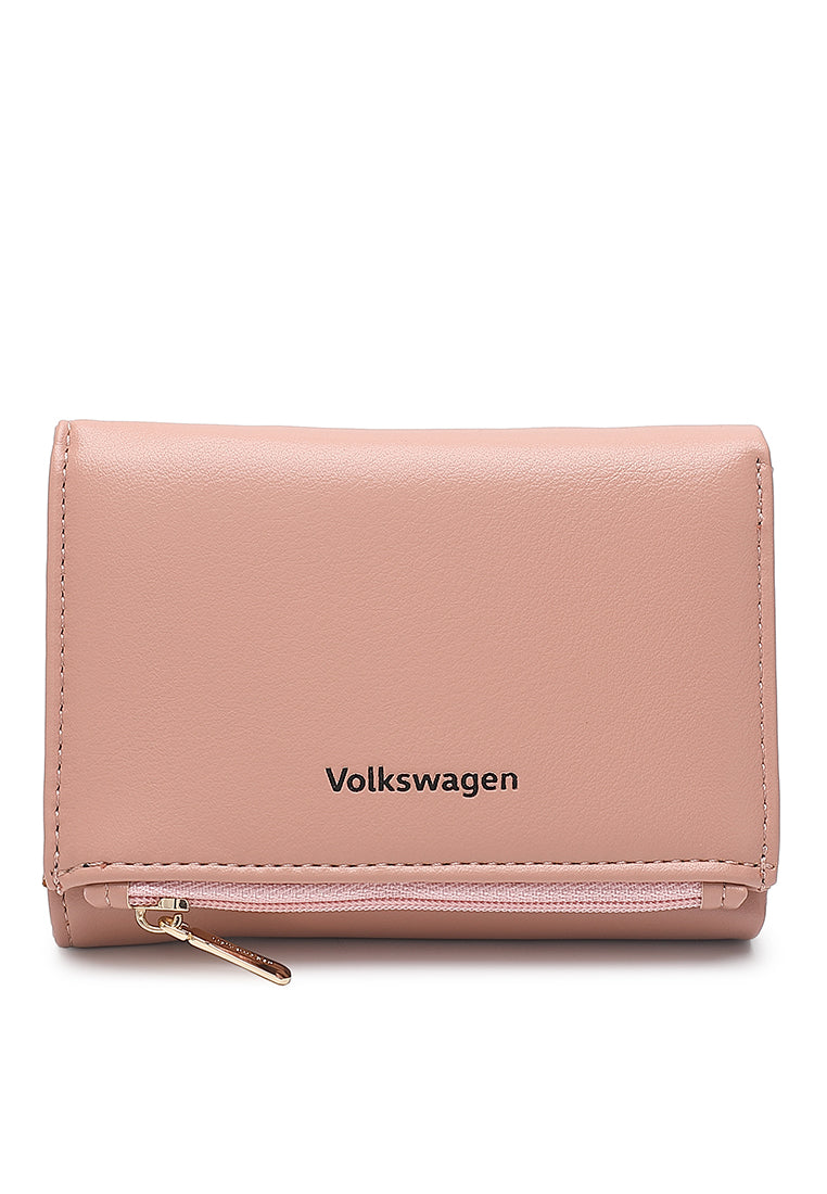Women's RFID Magnet Tri Fold Leather Short Wallet / Purse With Coin Compartment - KP 005