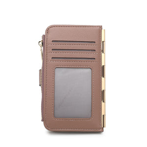 Women's Leather Card Holder With Coin Compartment - KP 023