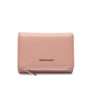 Women's RFID Magnet Tri Fold Leather Short Wallet / Purse With Coin Compartment - KP 005