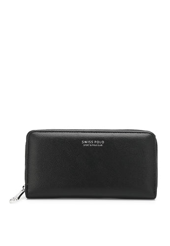 Women's Long Zipper Wallet - Black
