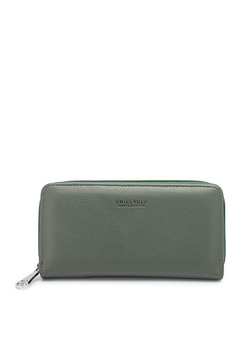 Women's Long Zipper Wallet - Green