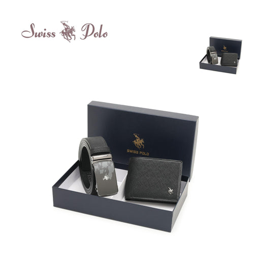 Men's Gift Set - RFID Bifold Wallet + Automatic Belt - SGS 560