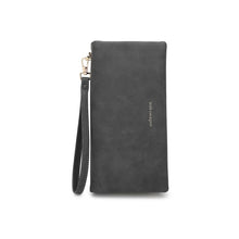 Load image into Gallery viewer, Women&#39;s Zipper Leather Long Wallet / Purse With Detachable Wrist Strap And Coin Compartment - KP 020