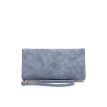 Load image into Gallery viewer, Women&#39;s Zipper Leather Long Wallet / Purse With Detachable Wrist Strap And Coin Compartment - KP 020