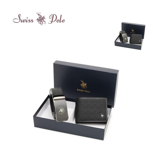 Men's Gift Set - RFID Bifold Wallet + Automatic Belt - SGS 559
