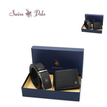 Load image into Gallery viewer, Men&#39;s Gift Set - Men&#39;s RFID Bifold Wallet + Automatic Belt - SGS 556