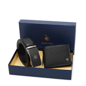Men's Gift Set - Men's RFID Bifold Wallet + Automatic Belt - SGS 556