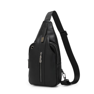 Men's Leather Chest Bag / Sling Bag / Crossbody Bag - VVU 10014