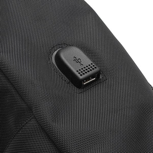 Men's Logo Backpack with USB Port- JH 8059